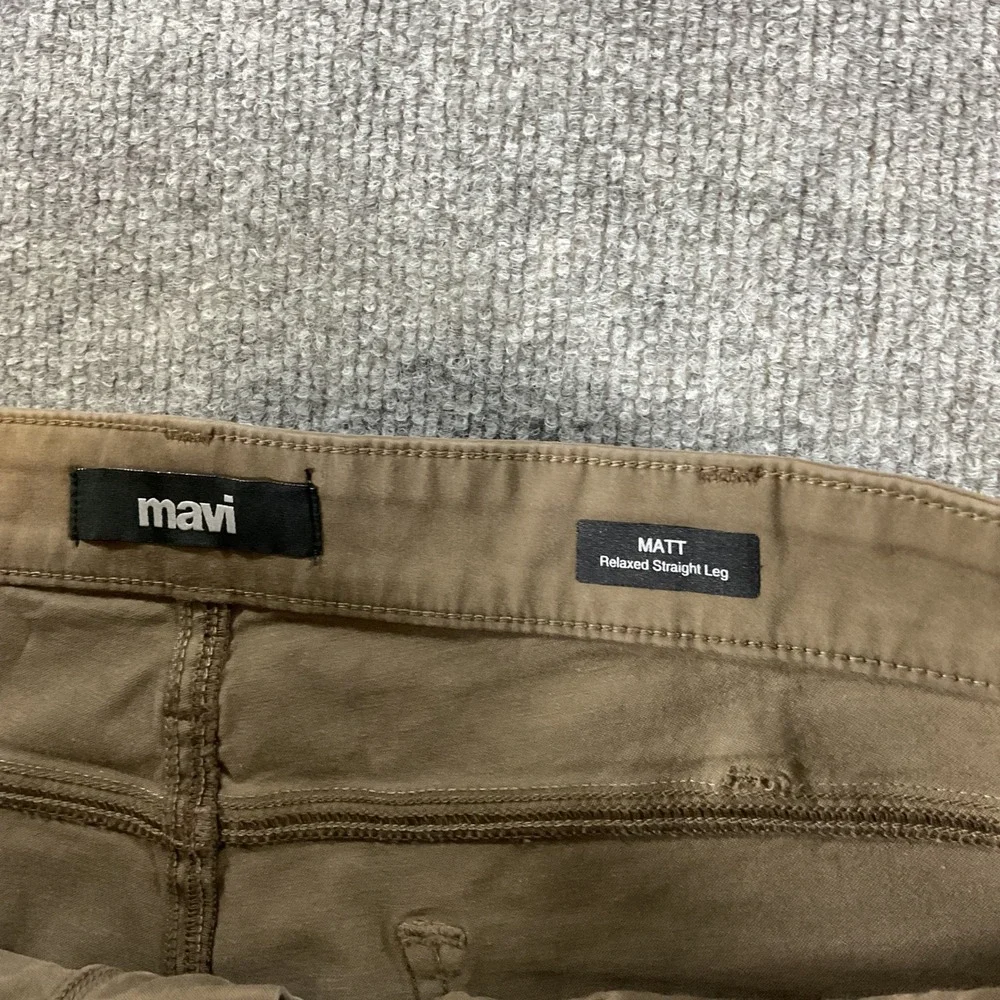 Mavi Matt Relaxed Straight Leg Jeans Mens 38x30 Brown Stretch Casual Pants